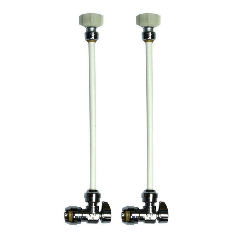 SharkBite Faucet Connection Kit with Angle Stops, Push to Connect Brass Plumbing Fittings, PEX Pipe, Copper, CPVC, PE-RT, 25087 - Image 2